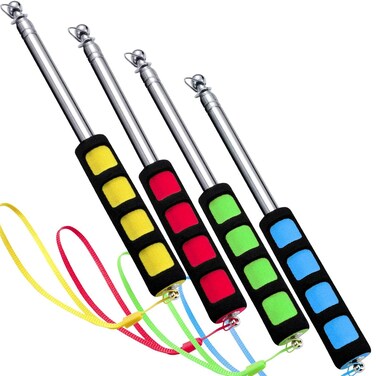 4 Pieces Telescoping Pointer Whiteboard Teacher Pointer Retractable Teaching Pointer Extends to 47 Inch for Presentation Classroom Tour Guide