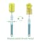 SEBIKAM Baby Bottle Brush  4 in 1 Bottle Scrubber Cleaner Brushes Set Sponge Milk Water Brush Kit Includes Baby Bottle Cleaner Brush Nipple Brush  Straw Cleaner Green