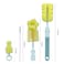 SEBIKAM Baby Bottle Brush  4 in 1 Bottle Scrubber Cleaner Brushes Set Sponge Milk Water Brush Kit Includes Baby Bottle Cleaner Brush Nipple Brush  Straw Cleaner Green