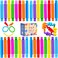 32Pack Pop Tubes Fidget Tubes for Children and Adult Sensory Fidget Toy Set for Stress and Anxiety Relief Educational Learning Toys for Kids