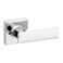 Kwikset Breton Dummy Door Handle Single Sided Lever for Closets French Double Doors and Pantry Polished Chrome NonTurning Reversible Interior PushPull Lever