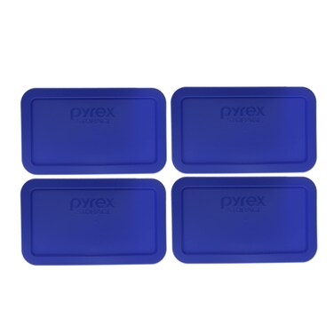 Pyrex 7214PC 48 Cup Cadet Blue Lids 4 Pack Made in the USA