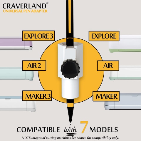 CRAVERLAND Universal Pen Adapter for Cricut Maker 3Explore 3Air 2AirMakerExplore Cutting MachineOne Adapter fits All Pens Markers Scoring Stylus Pen Holders Set for Cricut