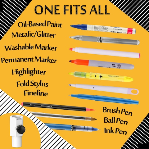 CRAVERLAND Universal Pen Adapter for Cricut Maker 3Explore 3Air 2AirMakerExplore Cutting MachineOne Adapter fits All Pens Markers Scoring Stylus Pen Holders Set for Cricut