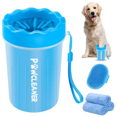 Dog Paw Cleaner Washer Buddy Muddy Pet Foot Cleaner for Small Medium Large Breed DogsCats with 3 absorbent towel