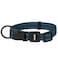 Best Pet Supplies Reflective Dog Collar with Adjustable Length HeavyDuty Buckle and Strong Leash DRing Training Walking Jogging Accessory for Small Medium and Large Breeds  Blue S