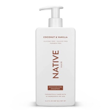 Native Coconut  Vanilla Moisturizing Vegan Shampoo Clean Sulfate Paraben and Silicone Free  165 fl oz