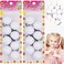 8 Pcs 40mm Large Hair Ties with Balls Bubble Beads and Bobble Hair Balls for Girls and Toddlers White