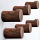 COCOYA Natural Wood Wall Hooks 6Pack Minimalist Hat Hanger Easy Install Wall Mount Wooden Peg Knob Walnut Cute Simple Modern Small Room Decor for Hanging Coat Towel Cap Bag Purses Jacket Backpack