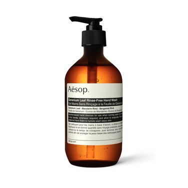 Aesop Geranium Leaf RinseFree Hand Wash  Aromatic AlcoholBased Gel with Purifying and Hydrating Properties  Cleanses without Water  169 oz
