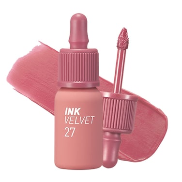 Peripera Ink the Velvet Lip Tint High Pigment Color Longwear Weightless Not Animal Tested GlutenFree ParabenFree 027 STRAWBERRY NUDE