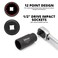 NEIKO 02530A 5 Piece 12 Point Socket Set 12 Drive Lug Nut Remover Spindle Nut Socket Axle Nut Socket Set Metric 30mm  36mm Socket 12 Drive Impact Set CrMo Impact Adapter 34 12 Reducer