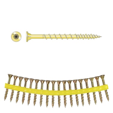 Simpson StrongTie  Simpson HCKWSV212S StrongDrive WSV SUBFLOOR Screw Collated  9 x 212 in T25 YellowZinc 750Qty