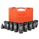 NEIKO 02531A 10 Piece 12 Point Socket Set 12 Drive Lug Nut Remover Spindle Nut Socket Axle Nut Socket Set Metric 2939mm Socket 12 Drive Impact Set CrMo Impact Adapter 34 12 Reducer