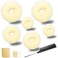 MeetFavorite Hair Bun Maker Set 37pcs Includes 2 Large 2 Medium 2 Small Donut Bun Makers 10 Elastic Hair Ties 20 Bobby Pins 1 Comb Beige