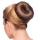 MeetFavorite Hair Bun Maker Set 37pcs Includes 2 Large 2 Medium 2 Small Donut Bun Makers 10 Elastic Hair Ties 20 Bobby Pins 1 Comb Beige