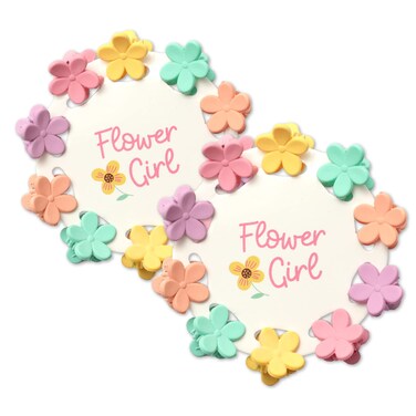 Flower Girl Gift  Hair Clips  Will You Be My Flower Girl Proposal  Thank You Present for Bride