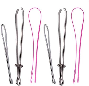 2 Set6 Pcs Flexible Drawstring Threader Easy Drawstring Threader Replacement Tool for Jacket Pant Coat Swim Trunk Shoe Laces