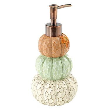 Avanti Linens  Soap DispenserLotion Pump Fall Inspired Bathroom Accessories Grateful Patch Collection