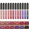 BIOKUSY 12 Colors Glitter Lip Gloss Set Black Blue Purple Matte Diamond Shimmer Metallic Liquid Lipstick Set 24 Hours Long Lasting Waterproof Glossy Lipstick Kit Halloween Makeup Gife for Women