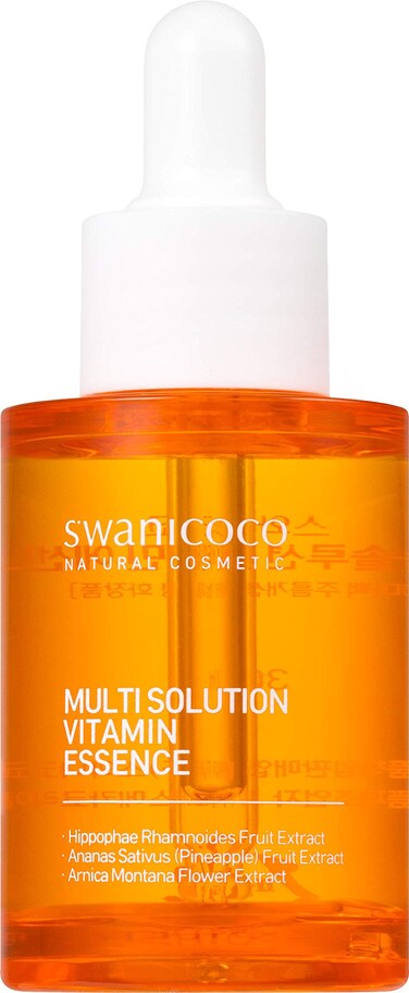 Swanicoco Multi Solution Vitamin Essence  70 ml 23 floz Moisturizing Brightening Contains Watery Complex and Pore Cleaner Complex 82 Hippophae Rhamnoides Fruit Extract Vitamin Serum
