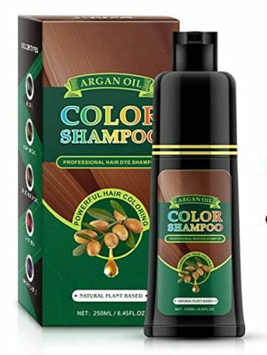 Maani Argan Oil Hair Color Shampoo  Dark Brown 500 ML Instant Fast Acting Long Lasting Signature Hair Dye AmmoniaFree Nourishing Shining Professional Easy to Use Salon Quality