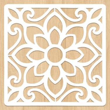 2pcs 12 x 12 Inches Large Stencils for Painting Floors Walls Patio Tiles Wood Reusable Large Mandala Stencil for Concrete Floor
