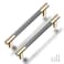 Gutuwellea Drawer Pull 12 Pack 5 Cabinet Handles Cabinet Pulls Aluminum Handles Round Pull Gold and Nickle Oxidation Finish with Diamond Pattern Golden 6 Length