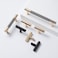 Gutuwellea Drawer Pull 12 Pack 5 Cabinet Handles Cabinet Pulls Aluminum Handles Round Pull Gold and Nickle Oxidation Finish with Diamond Pattern Golden 6 Length