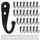 30PCS Black Hooks for Hanging Towel Wall Mounted Coat Hooks Robe Hook with 60 Screws for BedroomEntrywayClosetKitchenOffice Small Heavy Duty Hooks Hat Cup Mug Hooks Hooks for Wall DIY Hook