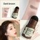 Eyebrow Stamp Shaping Kit One Step Brow Stamp Waterproof Hairline Brow Stamp Women Makeup Tools Eyebrow Definer with 6 Reusable Eyebrow StencilsDark Brown