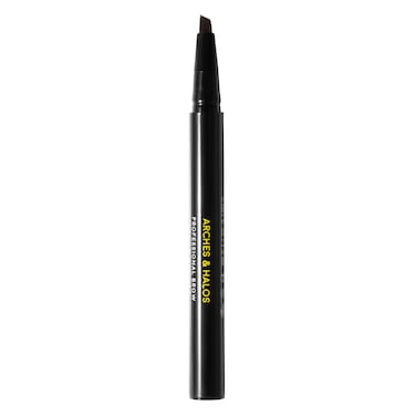 Arches  Halos Angled Bristle Tip Waterproof Brow Pen  Water Based And Smudge Proof  Fills In Sparse Brows And Gives Fuller Effect  Covers Scars Or Overplucked Brows  Neutral Brown  0051 Oz