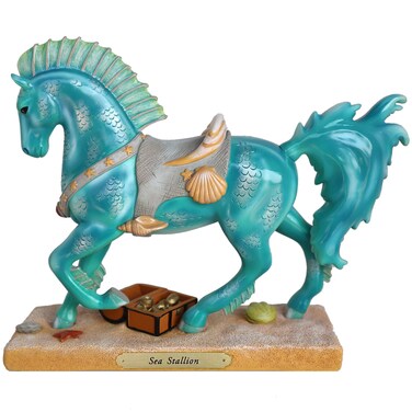 Enesco Trail of Painted Ponies Sea Stallion Figurine 7 Inch Multicolor