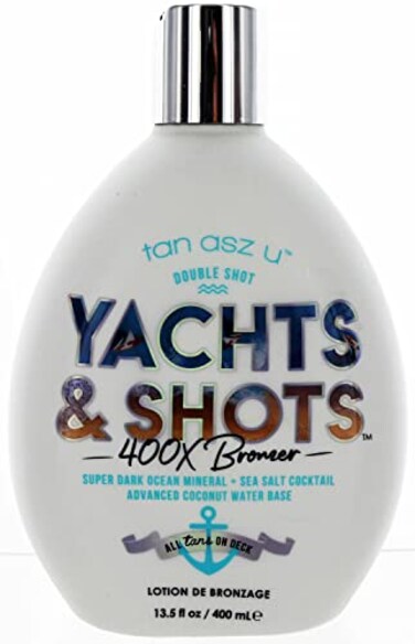 Yachts  Shots 400X Double Shot Bronzer Super Dark Ocean Mineral  Sea Salt Cocktail 135oz