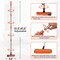 2 in 1 Floor Scrub Brush Grout Brush with 578 Long Handle120Rotatable Shower Tile Grout ScrubberVShaped Corner Brush for Hard to Reach Areas Orange