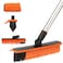 2 in 1 Floor Scrub Brush Grout Brush with 578 Long Handle120Rotatable Shower Tile Grout ScrubberVShaped Corner Brush for Hard to Reach Areas Orange