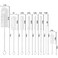 Yolaist 8 Pcs Bottle Cleaner Brush and Straw Cleaner Brush Long Deep Nylon Bottle Brush with Bendable Stainless Steel Flexible Handles for Bottles Straws Pipes Wine Decanter Sinks and Cup Cover
