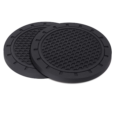 AOOOOP Universal Vehicle Cup Holder Insert Coaster Car Interior Accessories  Silicone Anti Slip Cup Mat for All Cars Set of 2 275 Diameter