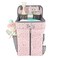 Llama Bella Hanging Diaper Caddy  Baby Diaper Organizer for Changing Table  Diaper Stacker for Crib Playard or Wall  Newborn Diaper Holder Pink