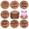 Coasterlux Cork Coasters for Drinks Absorbent with Holder  Cute  Funny Set of 8 Large Round Outdoor Cup Wooden Table Protection Coffee Trivet Cups and Mugs Cool Drink Coaster Gift
