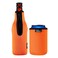 Beer Bottle Sleeve Insulators 12oz 330ml Standard Beer Bottle Cooler Covers Zipup Bottle Jacket 12OZ Standard Can Sleeves Coolie Neoprene Insulator Orange