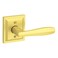 Baldwin Torrey Pines Half Dummy Door Right Handed Lever NonTurning Door Handle for Closet French Door With Microban Protection in Satin Brass
