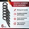 PAMAZY 5Inch Heavy Duty Black Screw Eyes Hook 6PCS Self Tapping Eyelet Screw Eye Bolts Screw in Eye Hooks for Wood Securing Cables Wire Hammock Stand Indoor  Outdoor Use