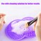 Makeup Brush Cleaning Mat Silicone Makeup Brush Scrubber Makeup Brush Cleaner Pad Cosmetic Brush Cleaner Brush Cleaning Pad Suitable for Makeup Brush Makeup Sponge Powder Puff Purple