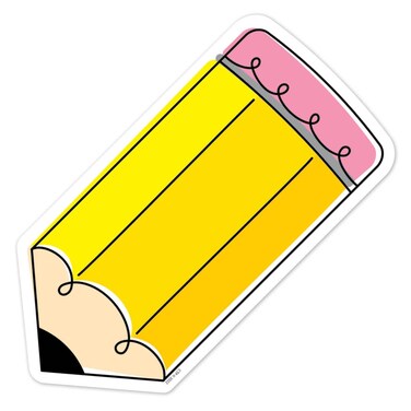 CTP Doodle Pencil 6 CutOuts Learning Dcor Accents for Classroom Creative Teaching Press 10681