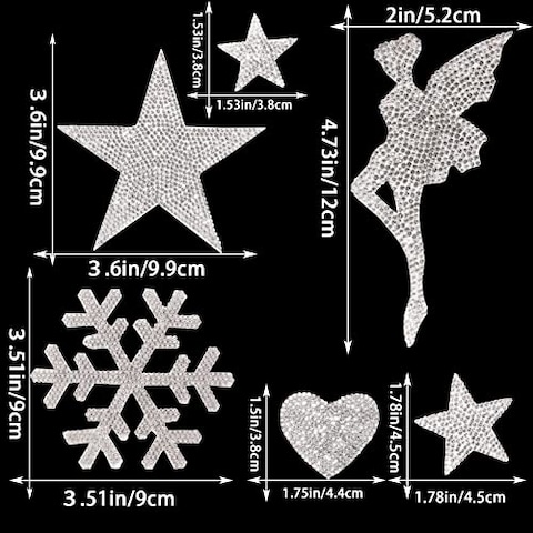 6Pcs Heart Rhinestone Stickers SelfAdhesive Bling Glitter Crystal Diamond Car Decals for DIY Crafts Laptops Cup Shoes Bag Phone Mirrors Car Interior Exterior Party Decorations 6Pcs Heart