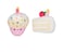 Pearhead Birthday Cake Cat Toy Set Stuffed Birthday Cake and Cupcake Cat Toys with Catnip and Squeakers Interactive Fun Kitten Toys Perfect Pet Owner Birthday Gift Ideal for Cat Lovers Set of 2