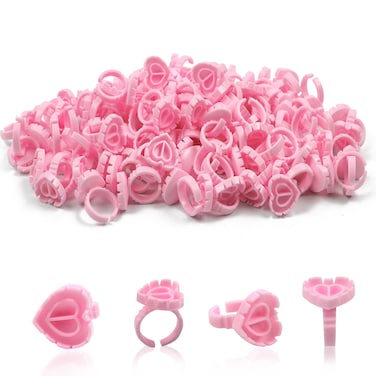 Glue Rings for Eyelash Extensions 200PCS Disposable Rings for LashesLash Glue Rings for Eyelash Extension Supplies Blossom Lash Glue Holder Rings for Lash Supplies