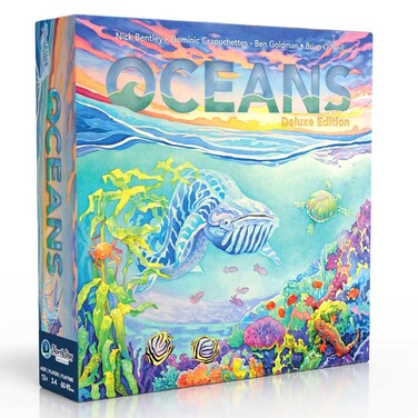 Oceans Deluxe Edition Board Game  Create Sea Species in This Ecosystem Biology Science Game  Beautiful Strategy Game for Adults Teens and Families  24 Players  Made by Northstar Game Studio