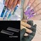 INENK Flattened No C Curve XXL Square Nail Tips Clear Half Cover Tapered Square Straight Nail Tips Flat for Acrylic Nails Salons and DIY with a Box500Pcs 10Sizes